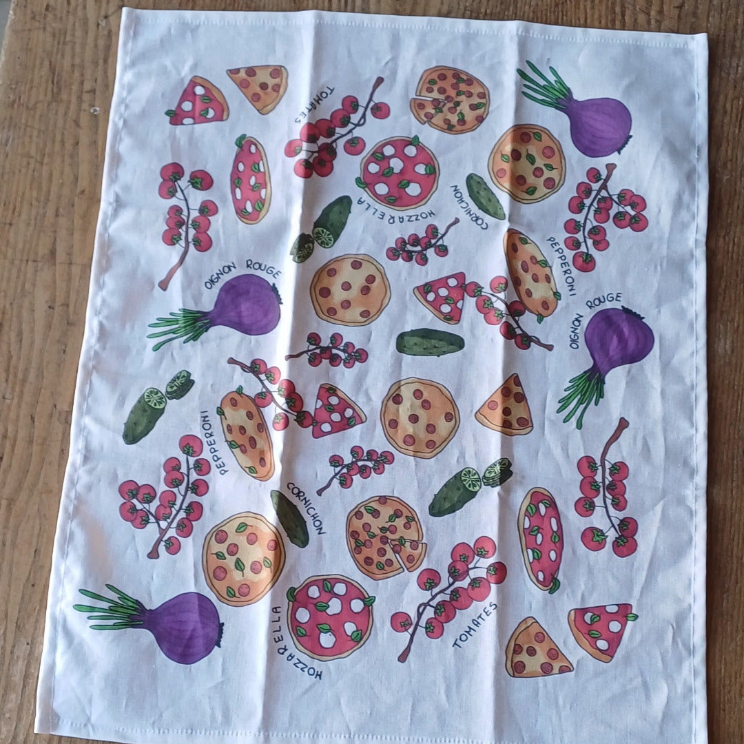 Kitchen towel "Pepperoni pizza"